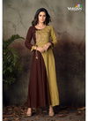 Brown Vardan Gulnaz Vol-2 Exclusive Party Wear Heavy Riyon Long Kurti 6014